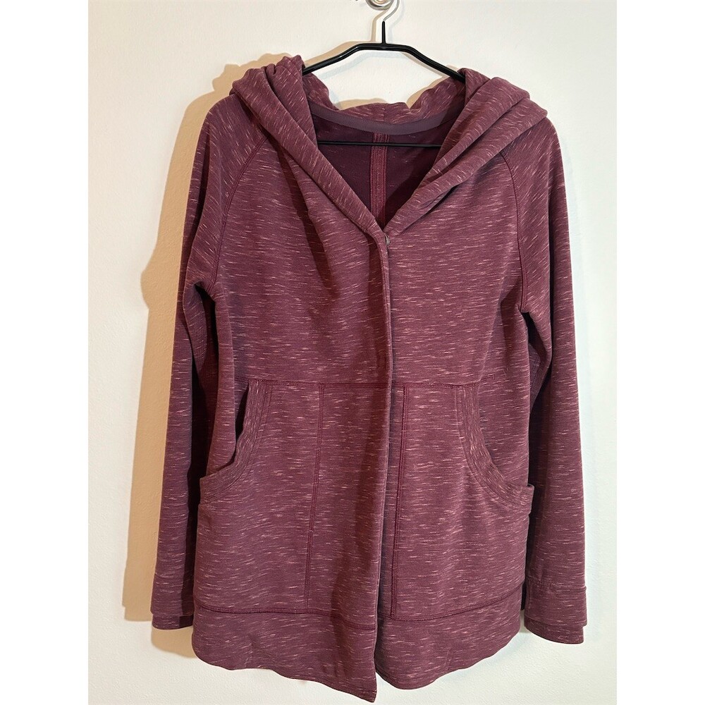Lululemon Find Your Centre Wrap Hoodie Jacket Womens Size 4 Marled Red SO SOFT!
